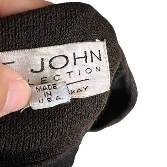 Vintage St. John Women's Santana Knit Brown Wool Evening Jacket Size Medium / 8 - Picture 7 of 7